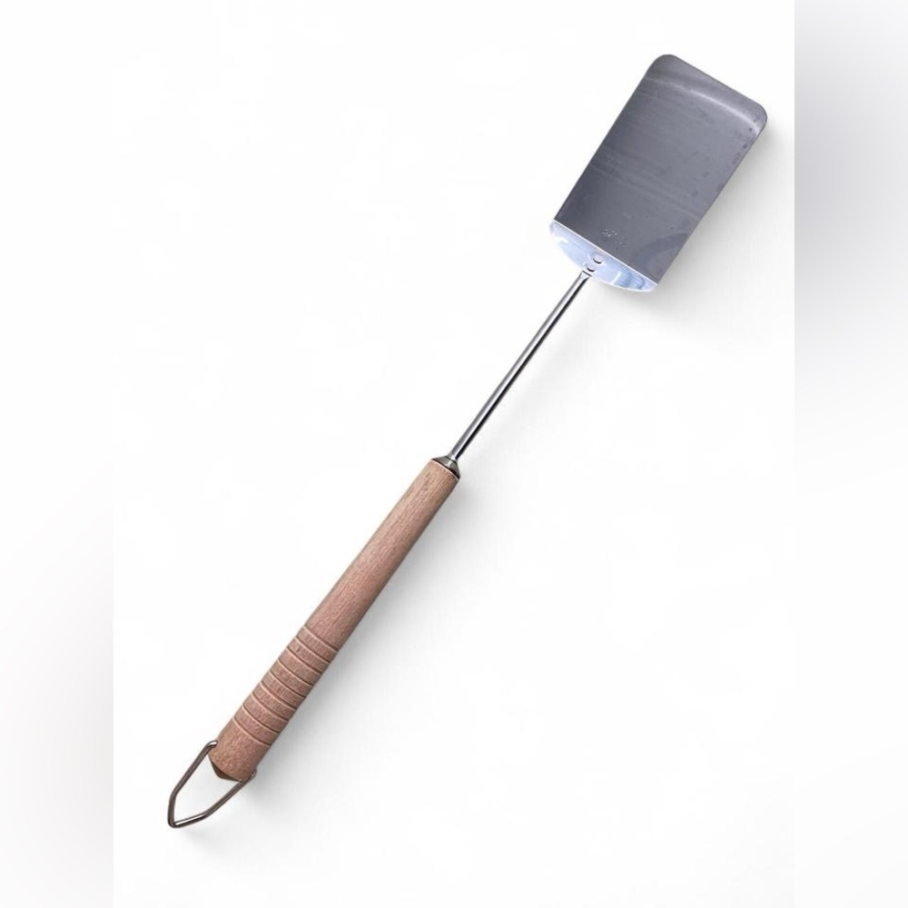 Vintage Androck Outdoor Grill Cook BBQ 17” Stainless Steel Spatula Wooden Handle